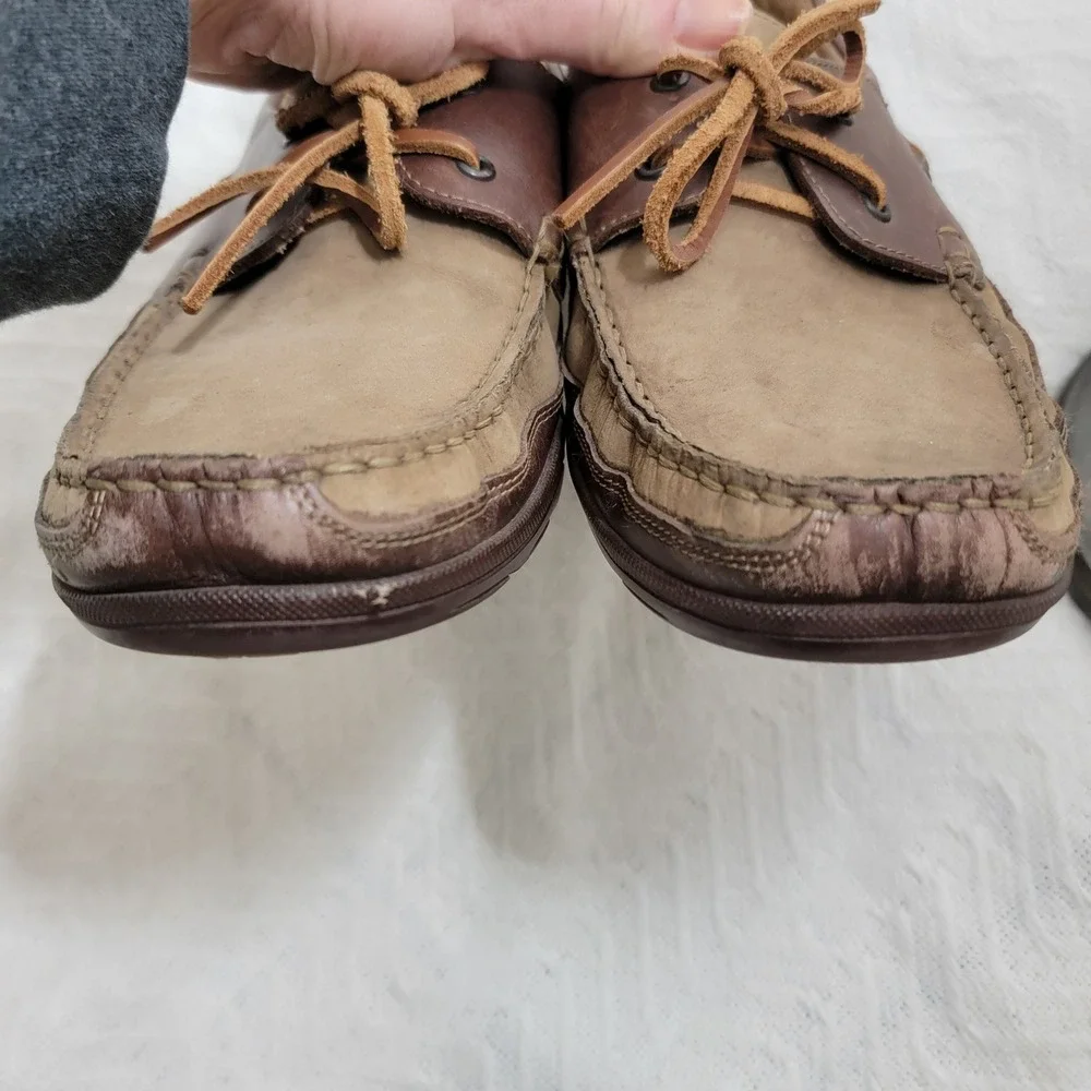 Mephisto Spinnaker Leather-Suede Two Tone Boat Shoes‎ Sz 10.5 US Air Relax